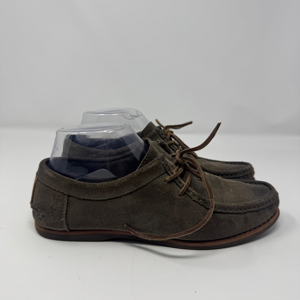 Frye Quincy Moc Womens 8M Brown Suede Lace Up Loafers‎ Boat Shoes 75310